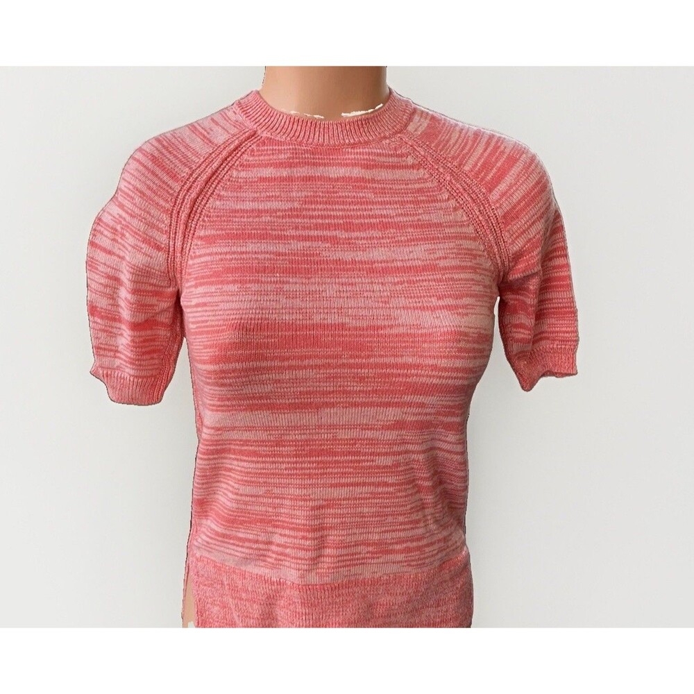 Gap Crew Knit Sweater Size XS Short Sleeve Soft Wool Blend Puff Sleeve